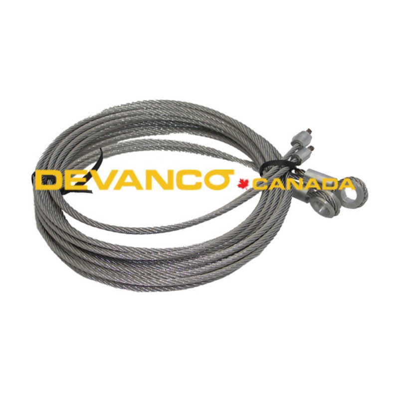 25-01431 - Truck Door Stainless Cables 105 516 eye 7x19 Pair for Roll-Up  Doors